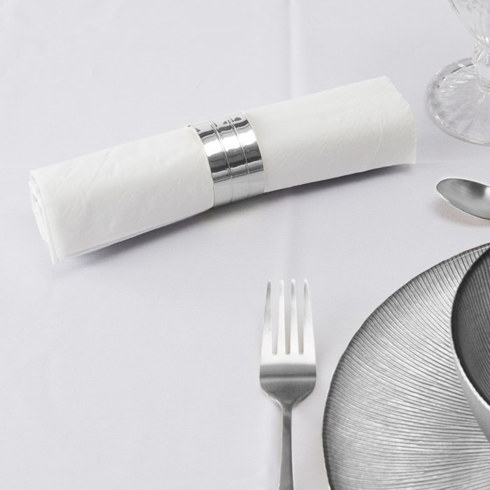 Rond De Serviette Argente X4