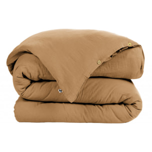 Pack housse de couette "Gaïa" "Gaze de Coton" 4 Pièces - Gaïa Camel