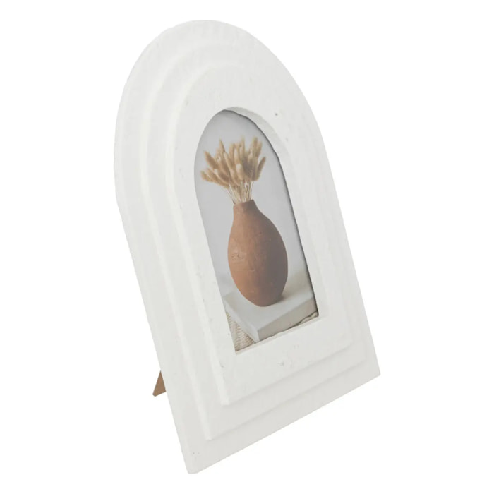 Cadre photo "Emily" en bois 10x15cm blanc