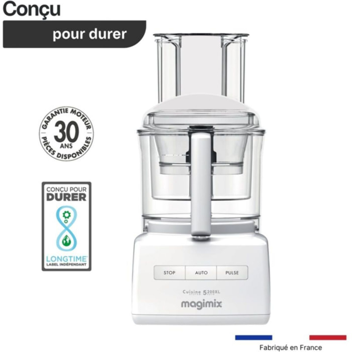Robot multifonction MAGIMIX CS 5200 XL Premium Blanc