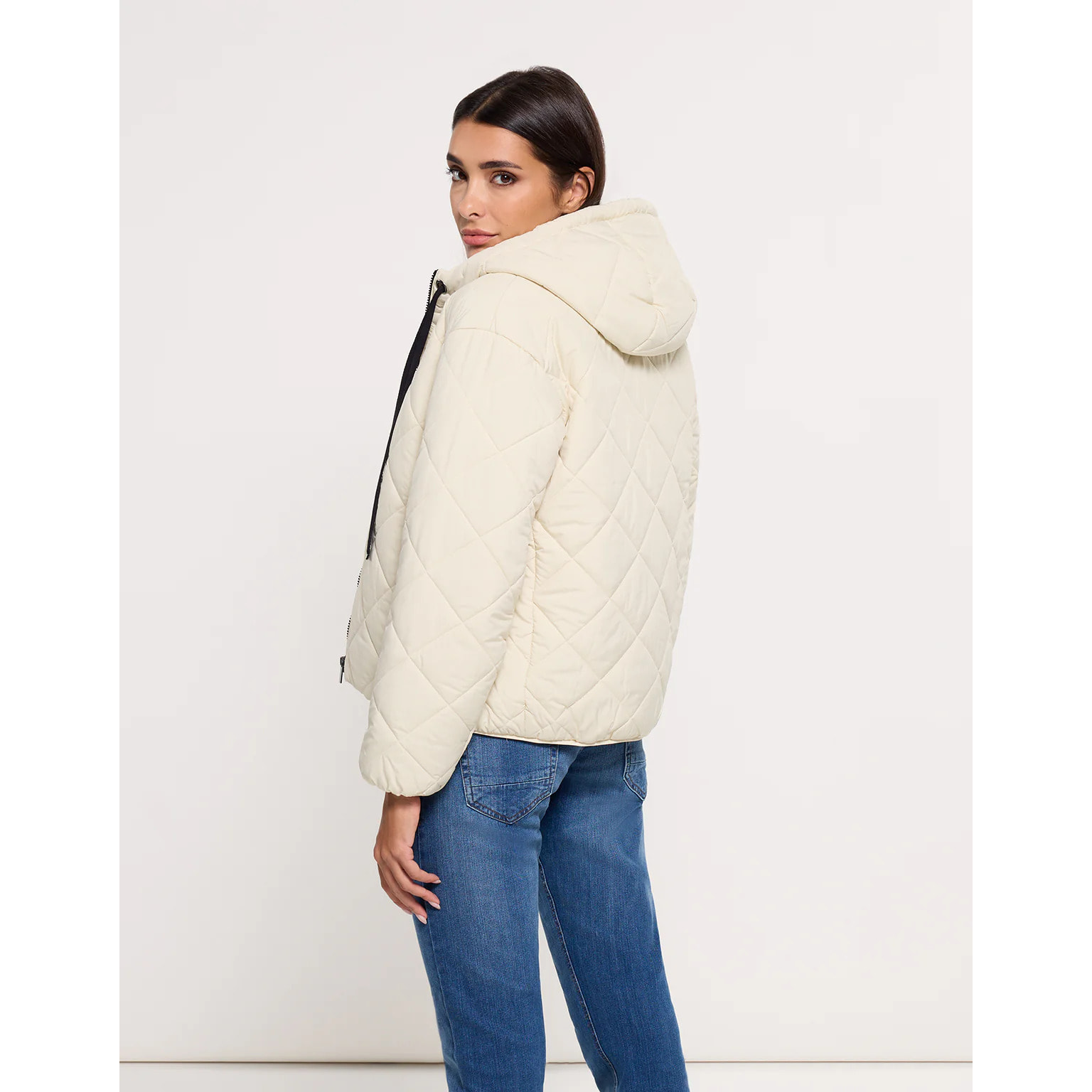 Chaqueta con Capucha Beige - Dumosa