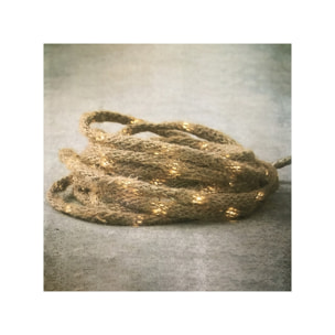 Lot de 2 cordes lumineuses décoration noël en jute 200cm - LUCA
