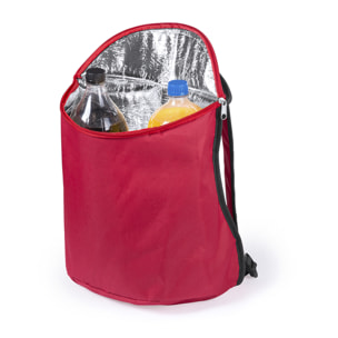 Zaino frigo Polys con chiusura a zip coordinata. Interno isotermico in finitura alluminio e manici regolabili con imbottitura