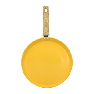 Galetière en aluminium 32cm jaune - compatible induction   COLORAMA