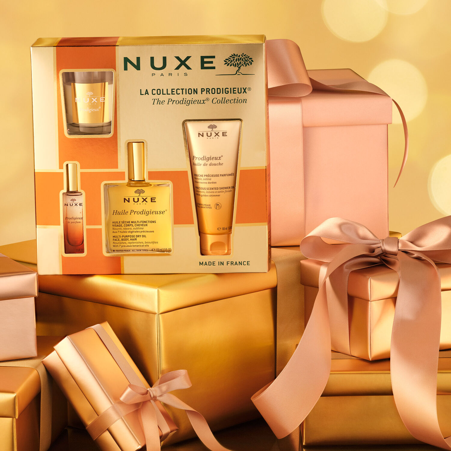 PRODIGIEUX® - Coffret Noël La Collection - Huile Prodigieuse® 100ml + 3 Produits