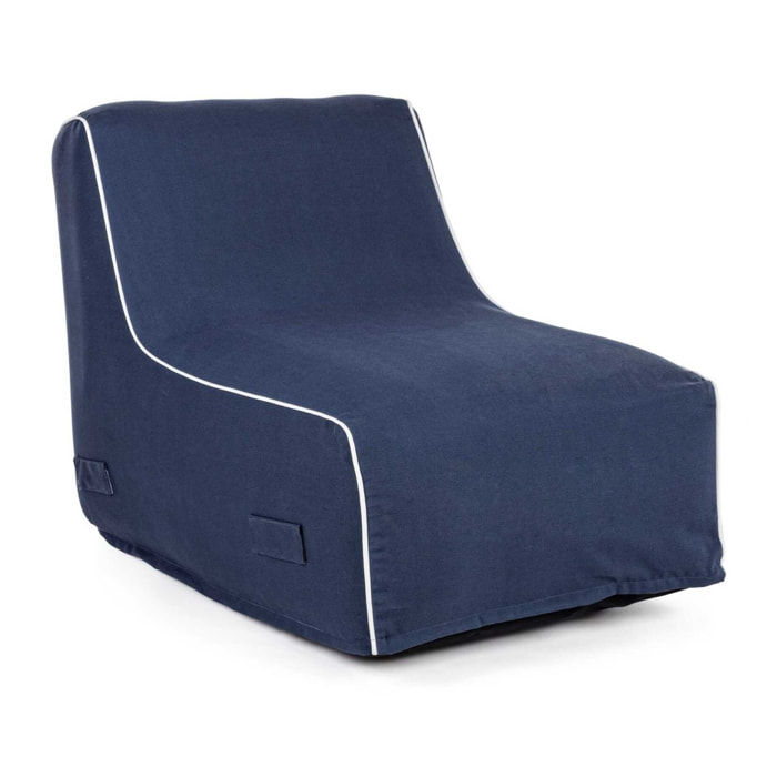 Chaise longue gonfiabile ALAIOR in tessuto blu