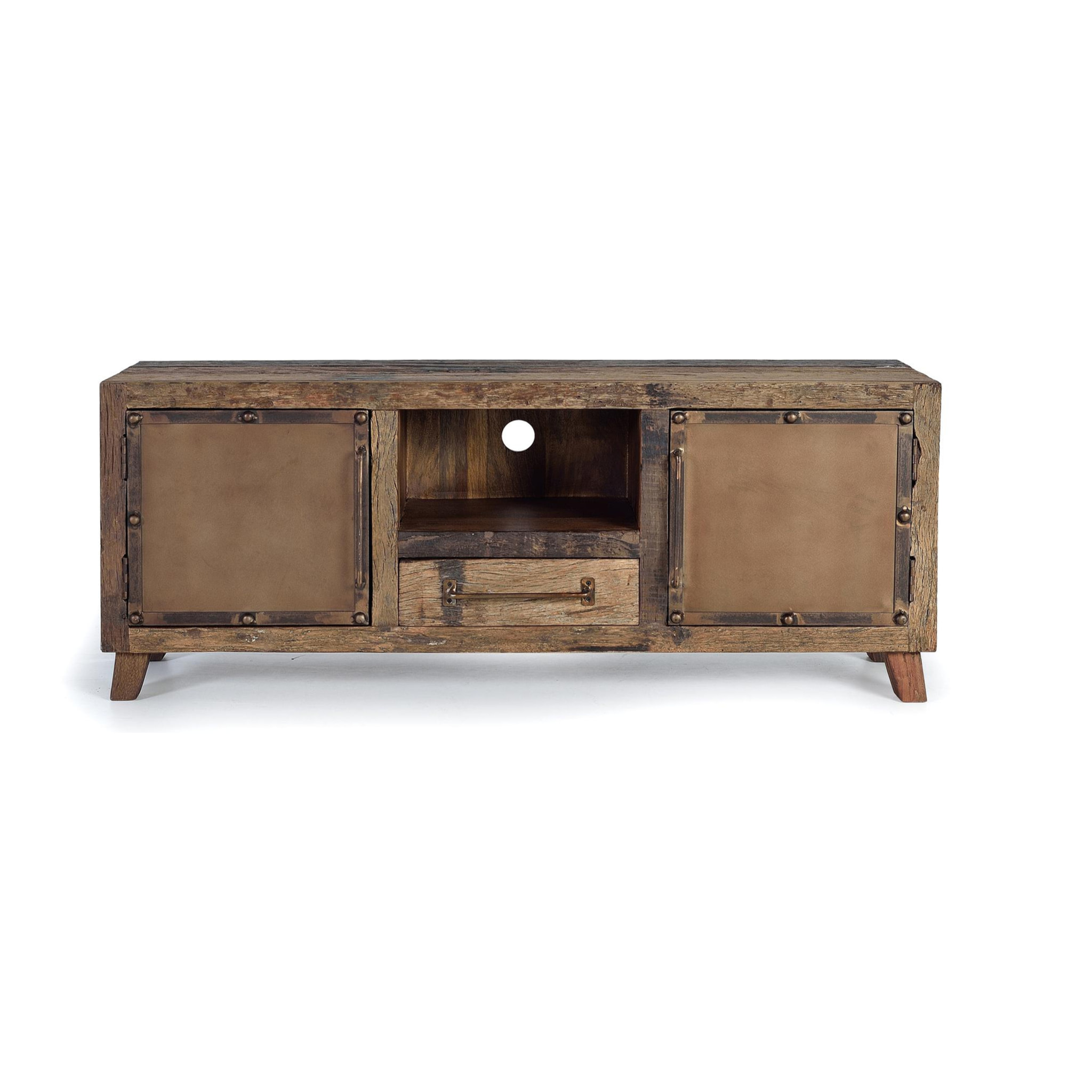 Mueble TV de Madera Recuperada 150 Cm Estilo Industrial Vintage