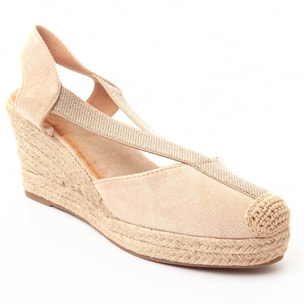 Alpargatas de Cuña - Beige - Altura: 8 cm