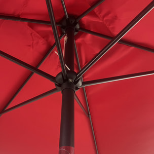 Parasol droit HAPUNA rectangulaire - Rouge