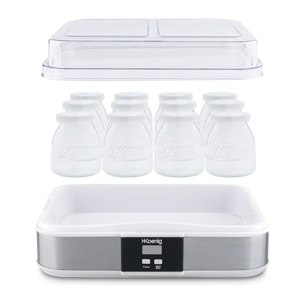 Yogurtera ELY120 H.Koenig 12 Envases, Pantalla LCD, 15 Horas de Preparacion, 21.5W