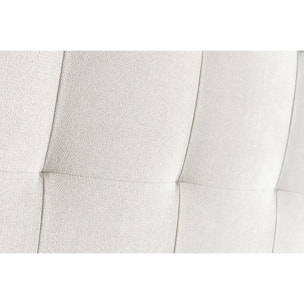 Tête de lit capitonnée en tissu beige clair naturel L140 cm HALCIONA