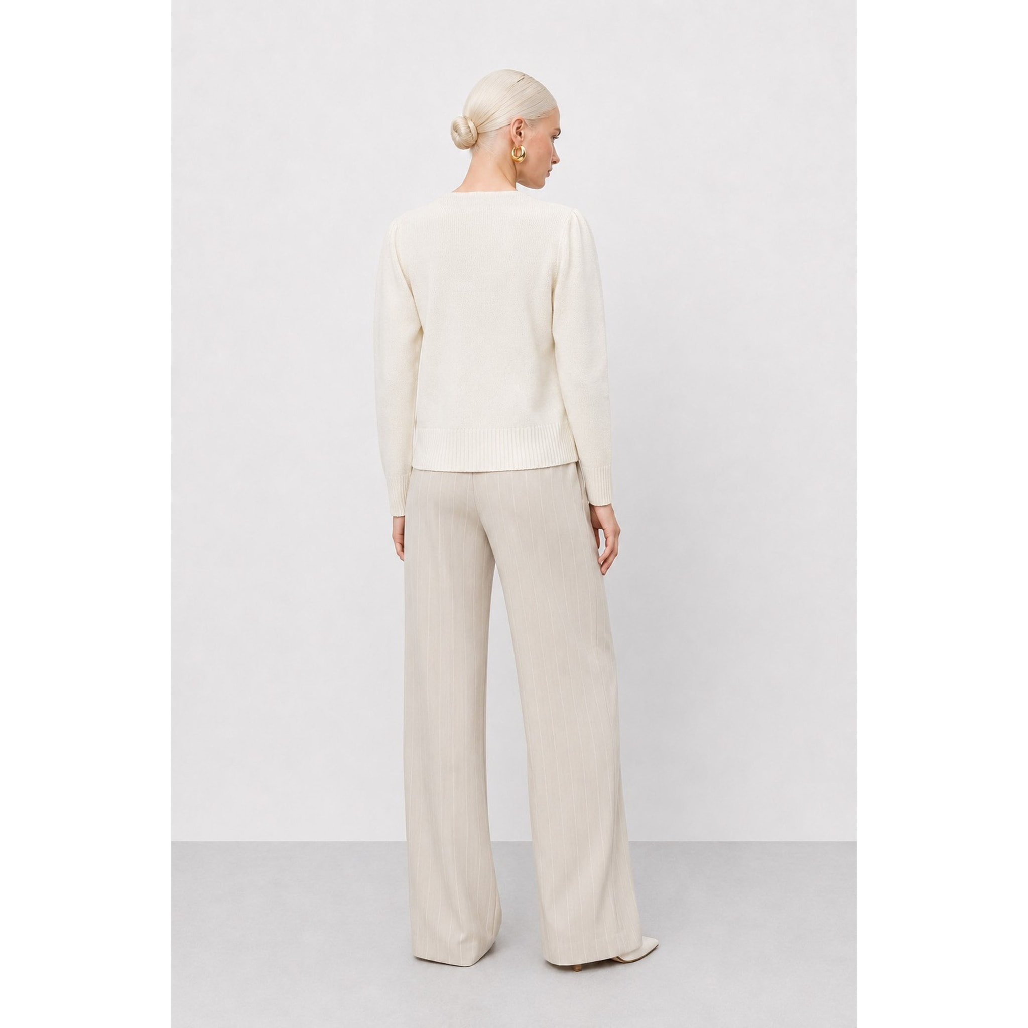 Kocca - Maglia girocollo da donna in 100% lana a maniche lunghe Donna