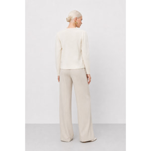 Kocca - Maglia girocollo da donna in 100% lana a maniche lunghe Donna