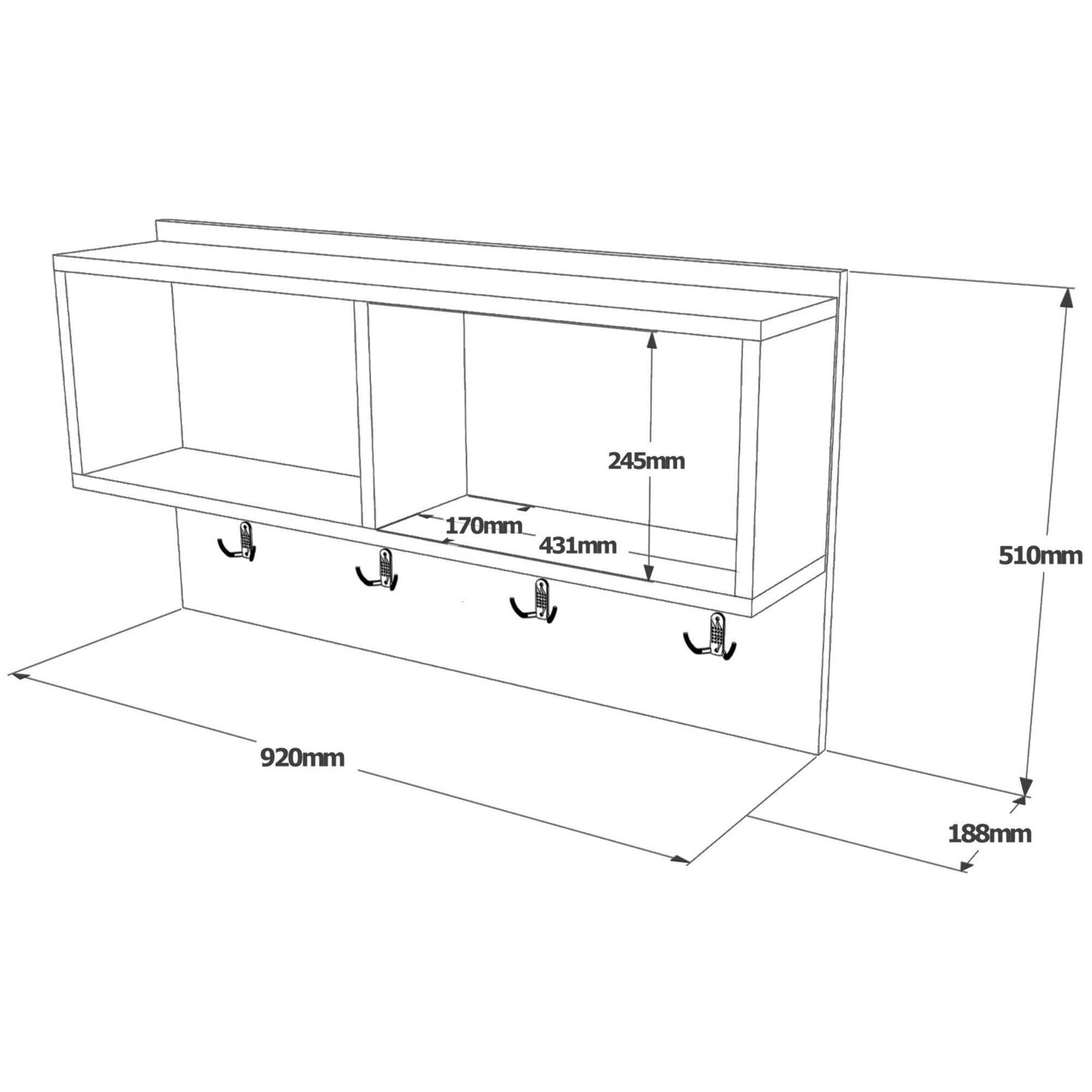 Perchero Brian De Pared Con Estante