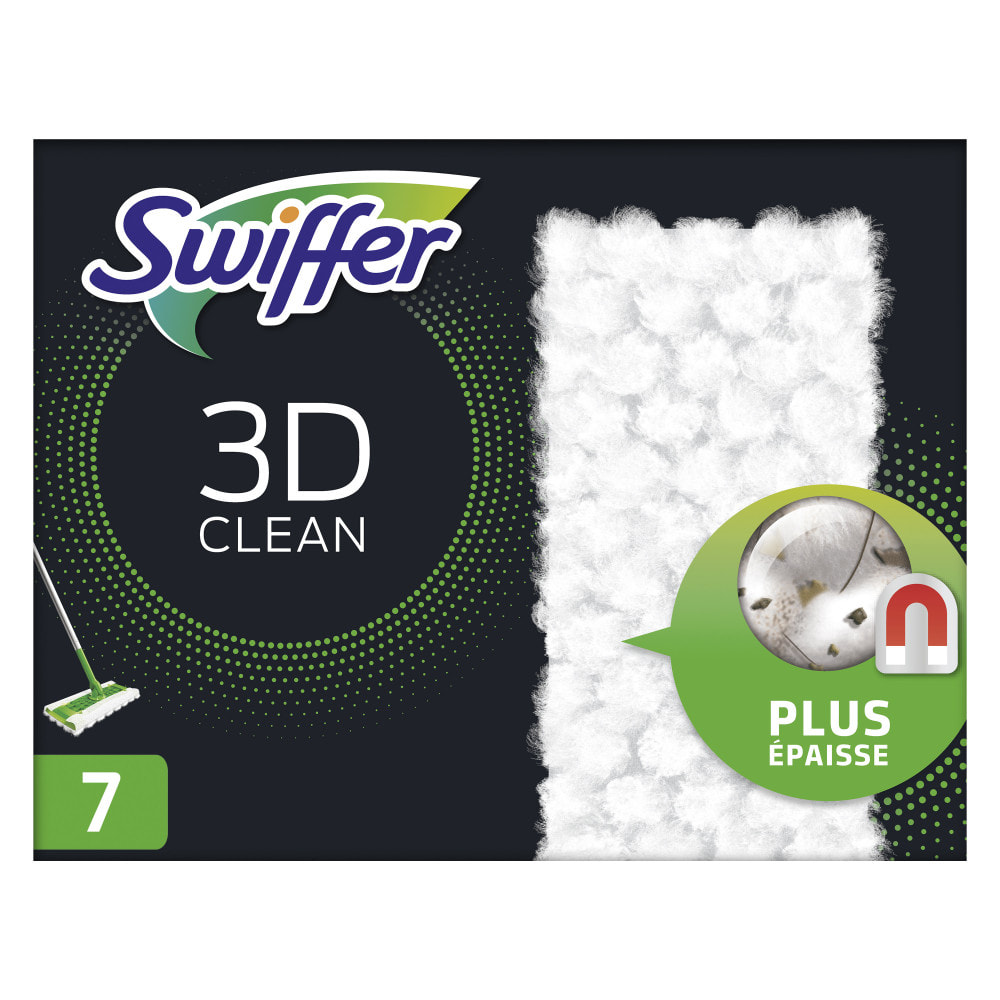 12x7 Lingettes Sèches 3D Clean Swiffer