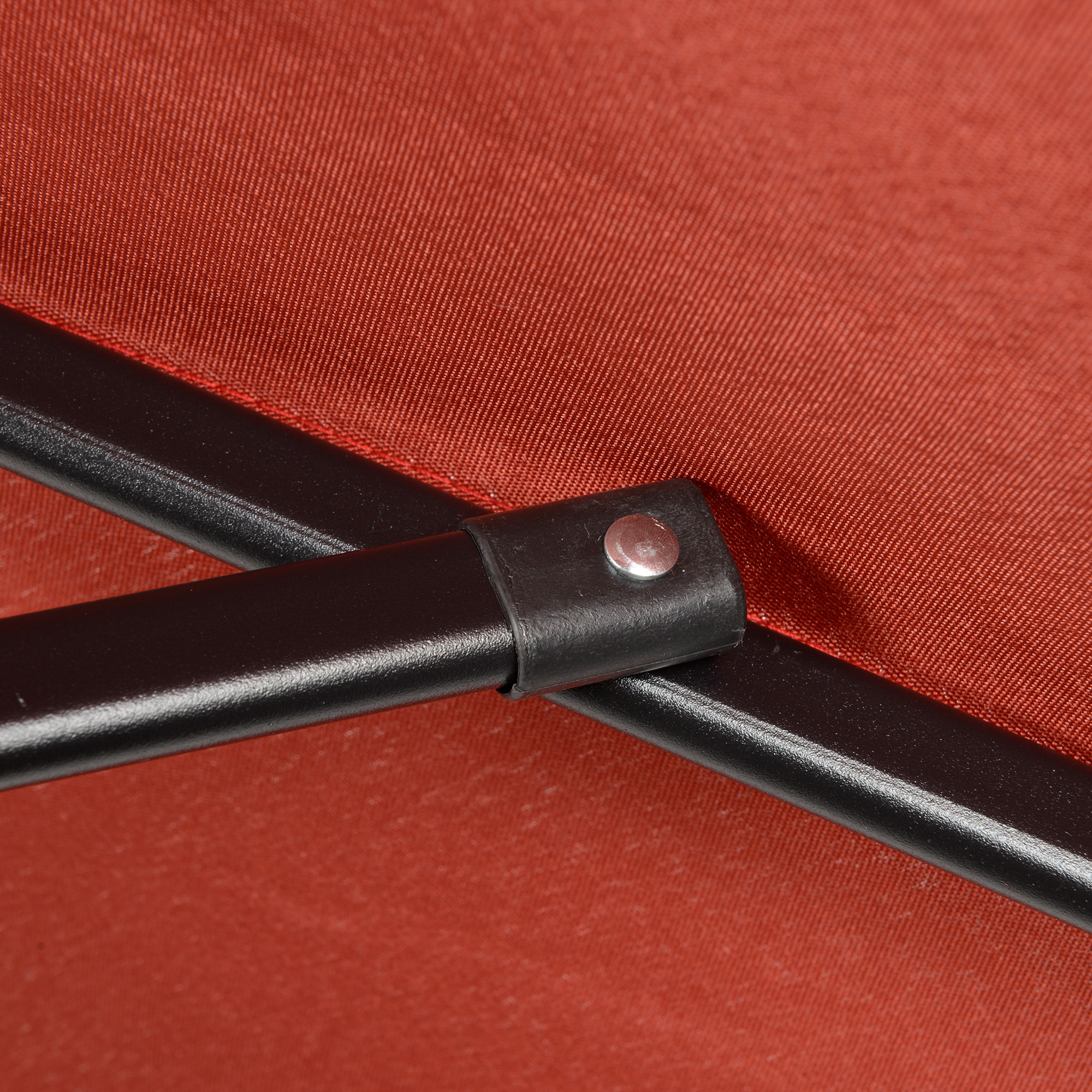 Sombrilla de Jardín Ø2x2 m Parasol Mástil de Aluminio con Techo de Ventilación y Poste Desmontable para Terraza Patio Exterior Rojo Vino