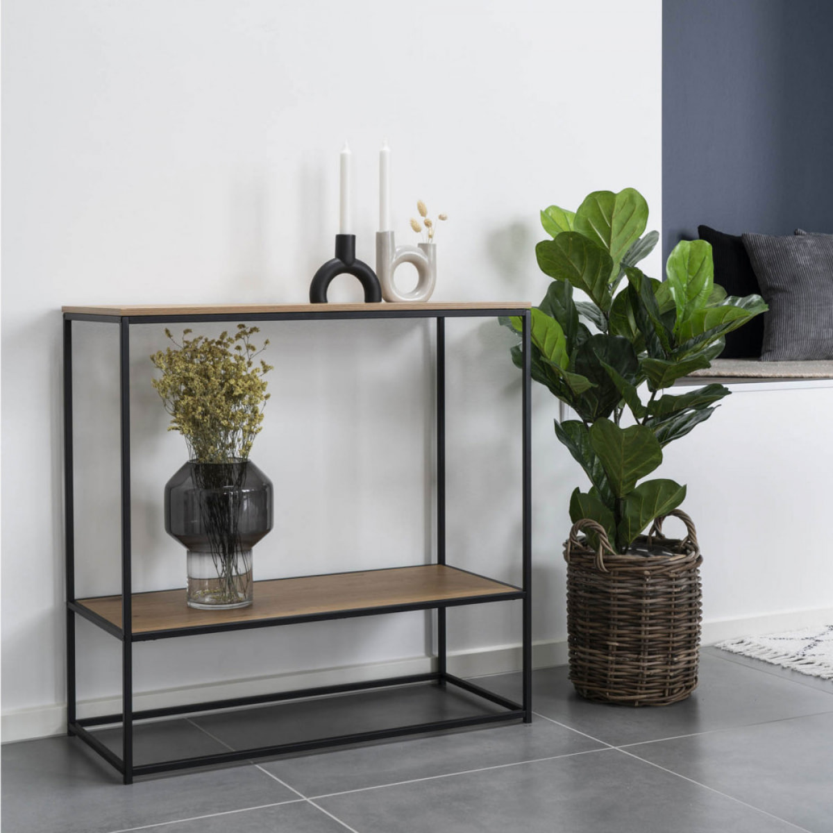 Fiddle Leaf Tree - Plante artificielle H100 cm : Couleur - Vert.