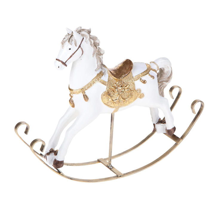 Cavallo a Dondolo - Pezzi 1 - Colore Bianco - 25x23Hx7cm - Bianchi Dino