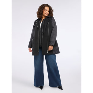 Fiorella Rubino - Cappotto con inserti in piumino - Nero