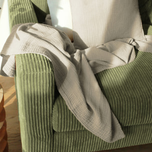 Plaid en gaze de coton, SIMPLEMENT GAUFRÉ
