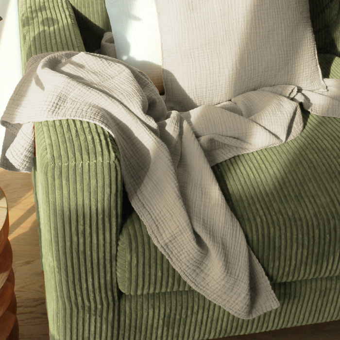 Plaid en gaze de coton, SIMPLEMENT GAUFRÉ
