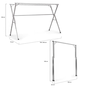 Etendoir à linge XXL pliable et extensible