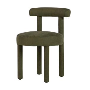 Silla Madera Arce Velvet Verde 49x52x75 Cm
