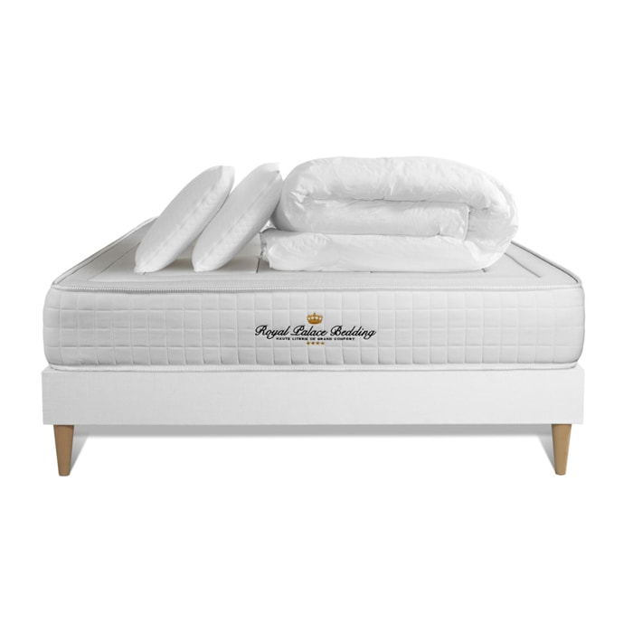 Ensemble 2p - Matelas Mémoire de forme - 24cm - Confort : Ferme - Balmoral