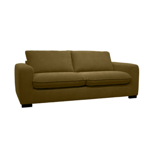 Canapé lit convertible 3 places tissu chenille avec matelas 10cm - Fabriqué en France NIDO