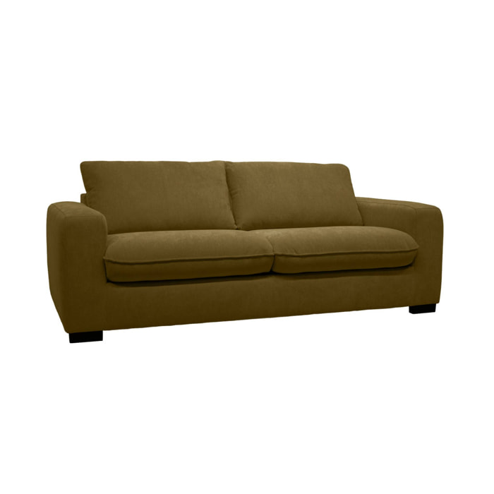 Canapé lit convertible 3 places tissu chenille avec matelas 10cm - Fabriqué en France NIDO