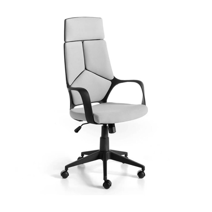 Sillón Angel Cerdá de oficina con grazos tapizado en tela patas en acero con ruedas 63x63x117cm