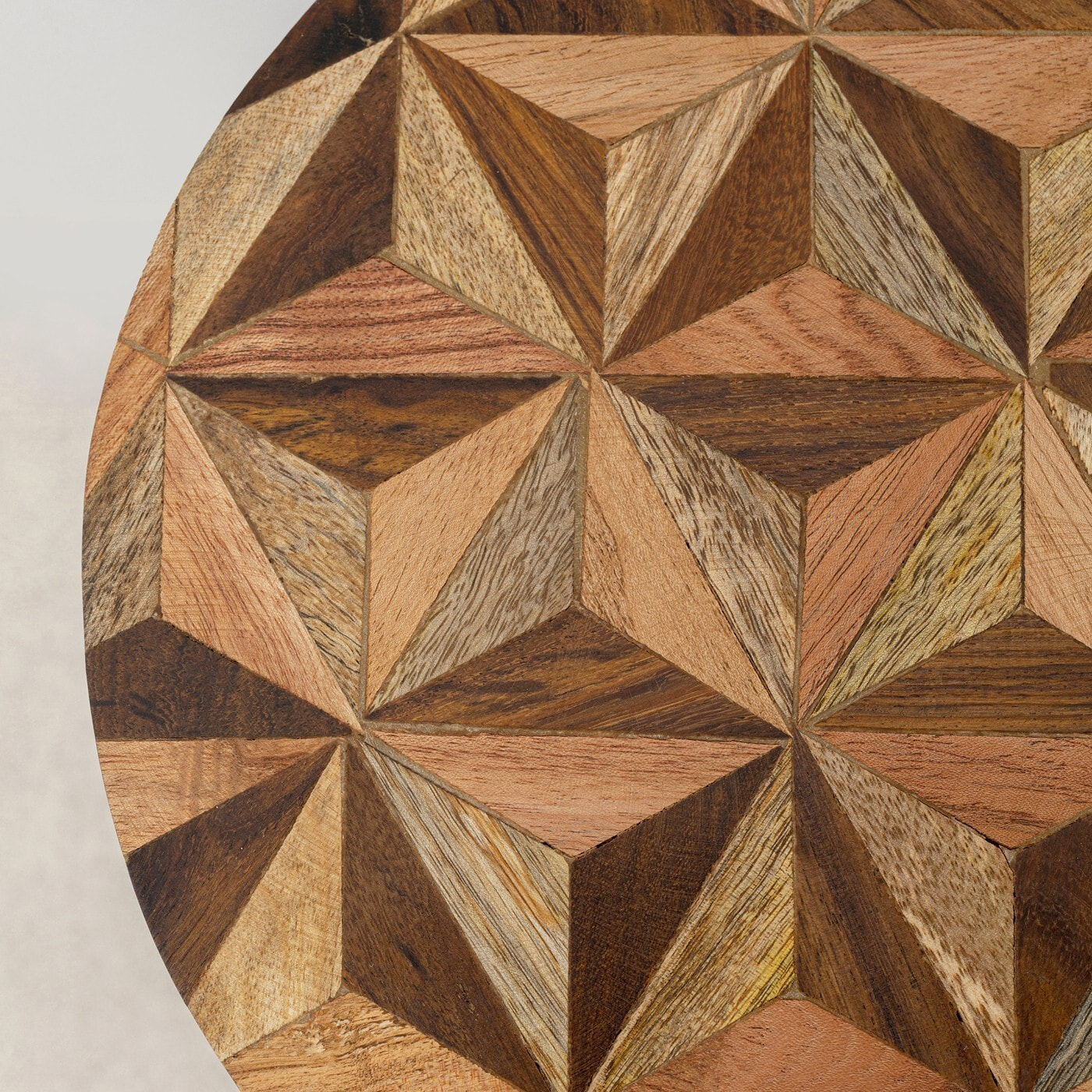 Table d'appoint Domero Geo marron et dorée Kare Design