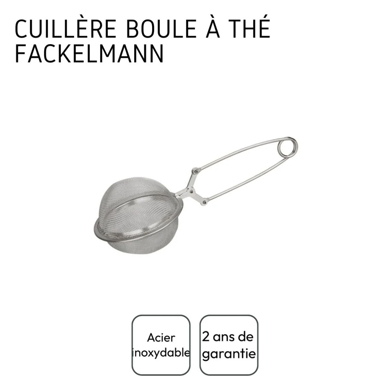 Ensemble de 2 Boules à thé type Pinces à thé en inox 18,5 cm Fackelmann