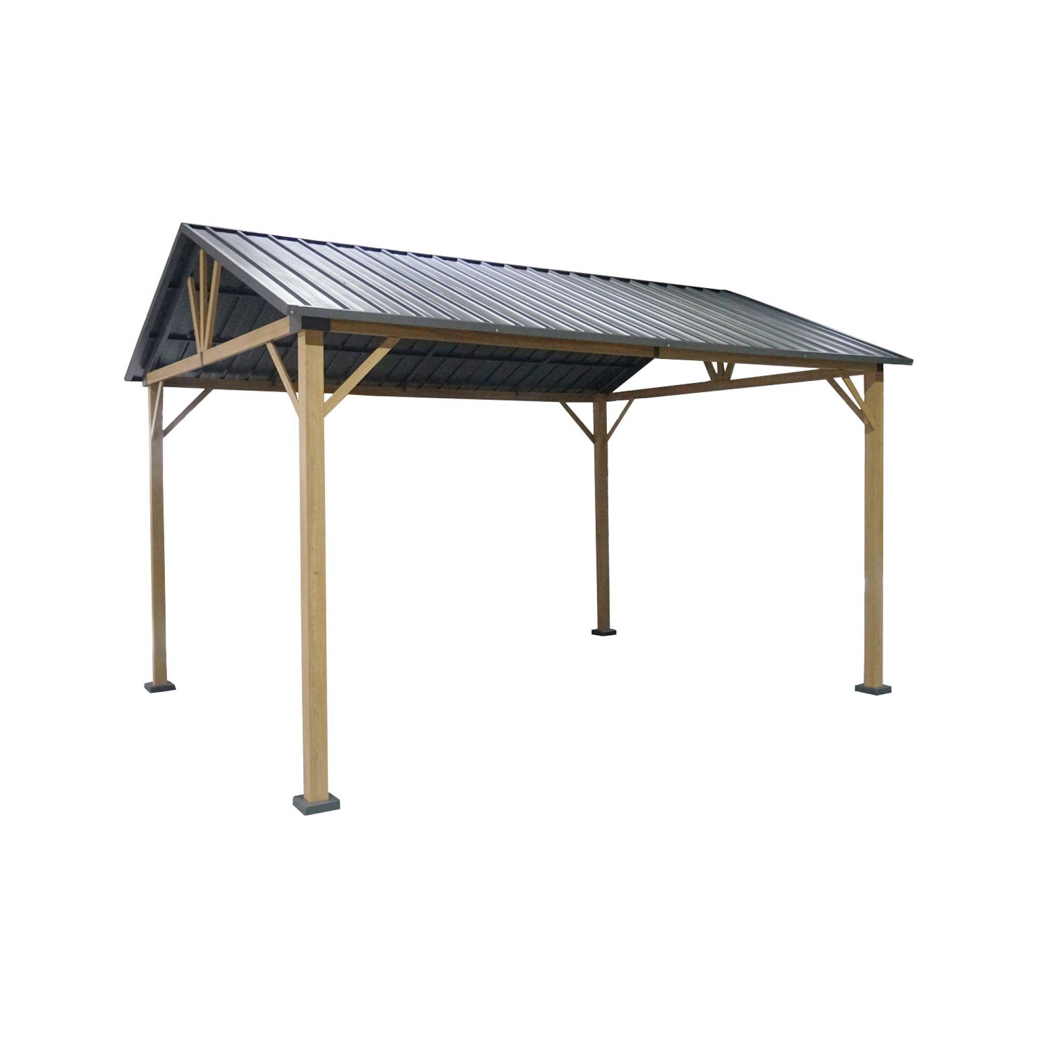 Carport CALISTA en aluminium et acier anthracite. 12 m²