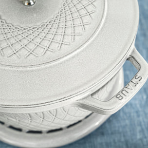 Cocotte twister 24 cm, Rond(e), Truffe blanche, Fonte