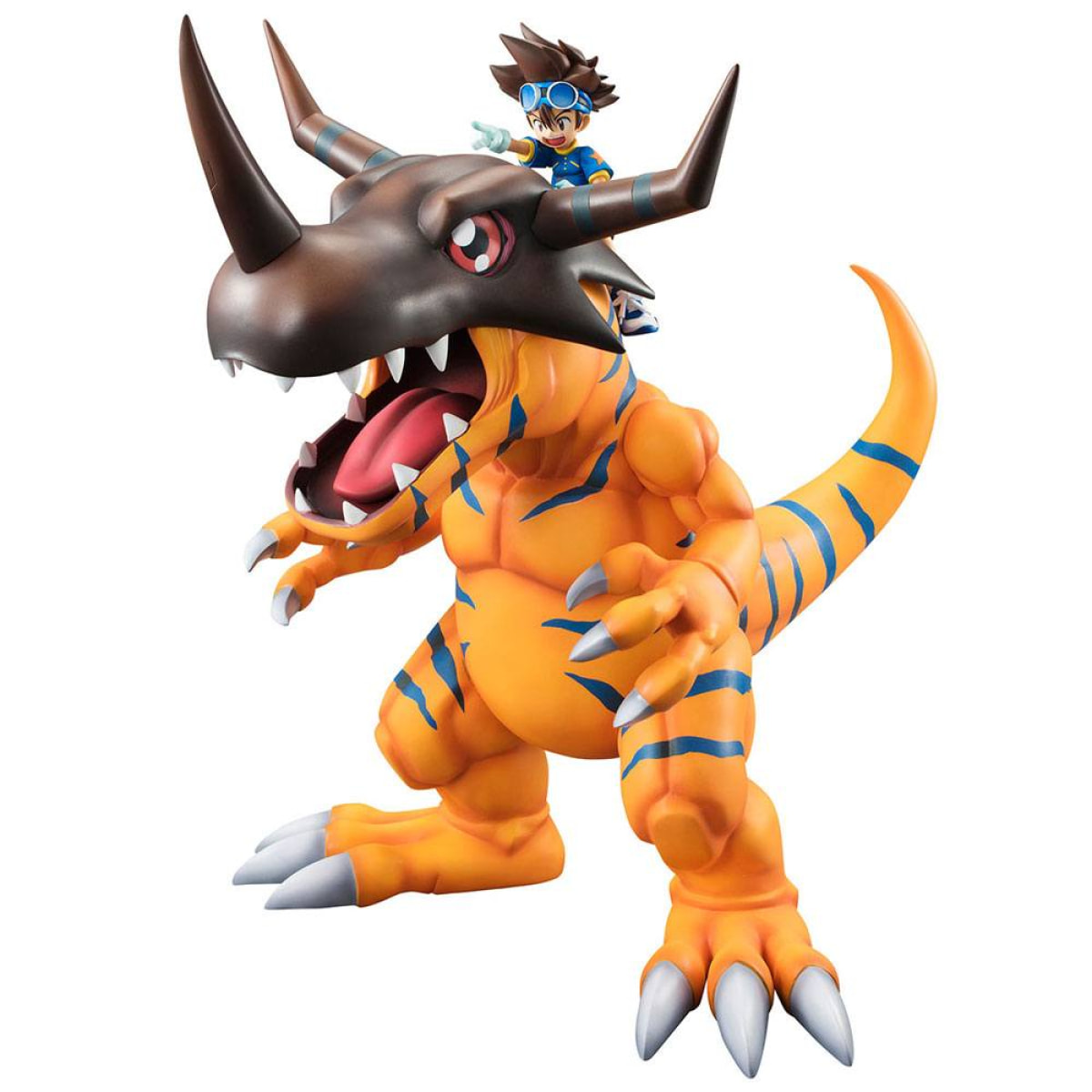 Digimon Adventure G.e.m. Series Pvc Statua Greymon & Taichi 25 Cm Megahouse