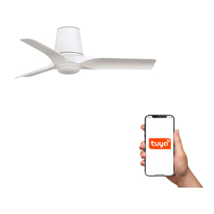 HEY TUB LED S Ventilateur de plafond blanc TUYA