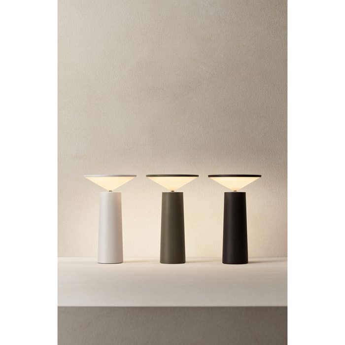 LEDS C4 Sobremesa COCKTAIL LED 3.5 Blanco cálido - 2700K TOUCH DIMMING Gris oliva 154lm