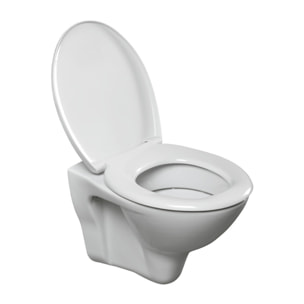 Pack WC Bati-support Geberit Duofix + WC Cersanit S-line Pro + Abattant + Plaque blanche (S-LineProGeb3)