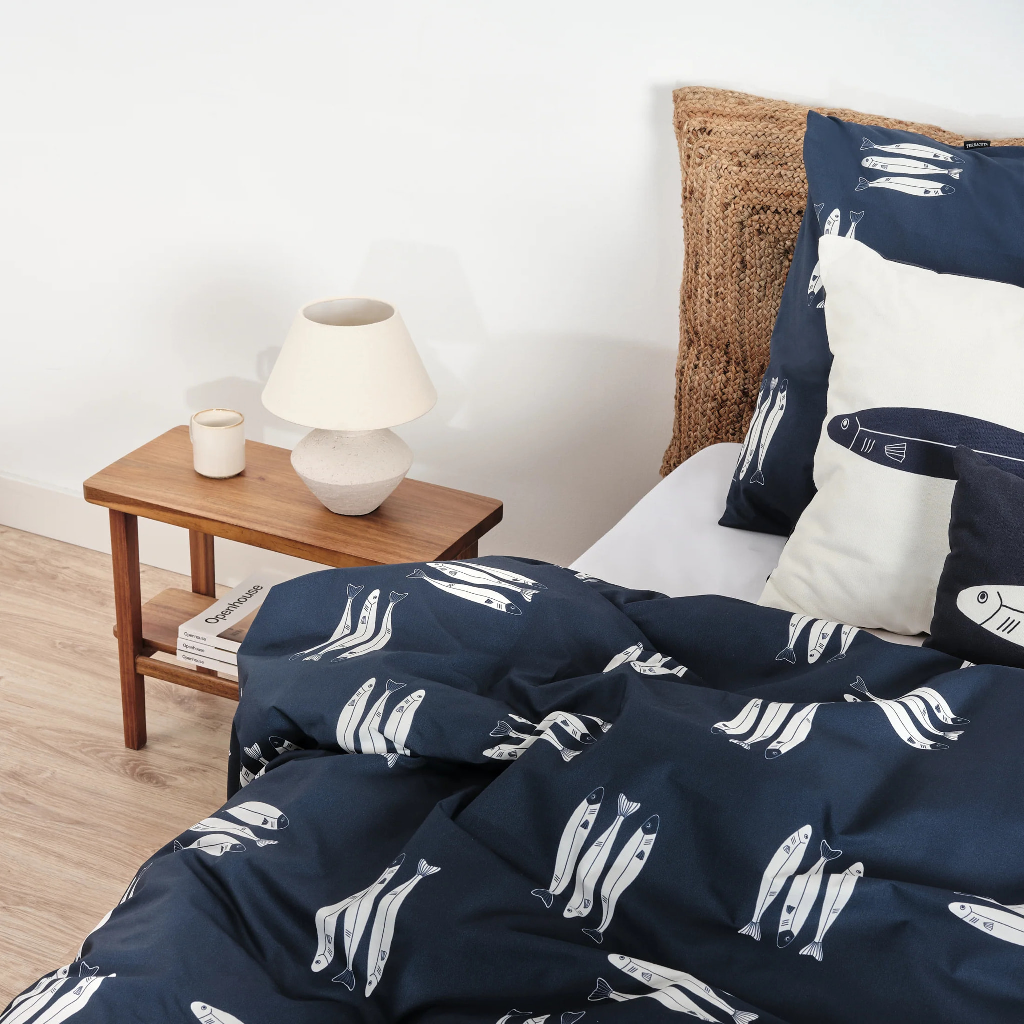 Housse de couette 100 % coton 80 fils Oropesa Bleu