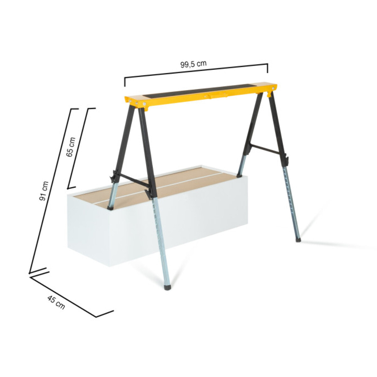 Tréteaux télescopiques pliables - lot de 2