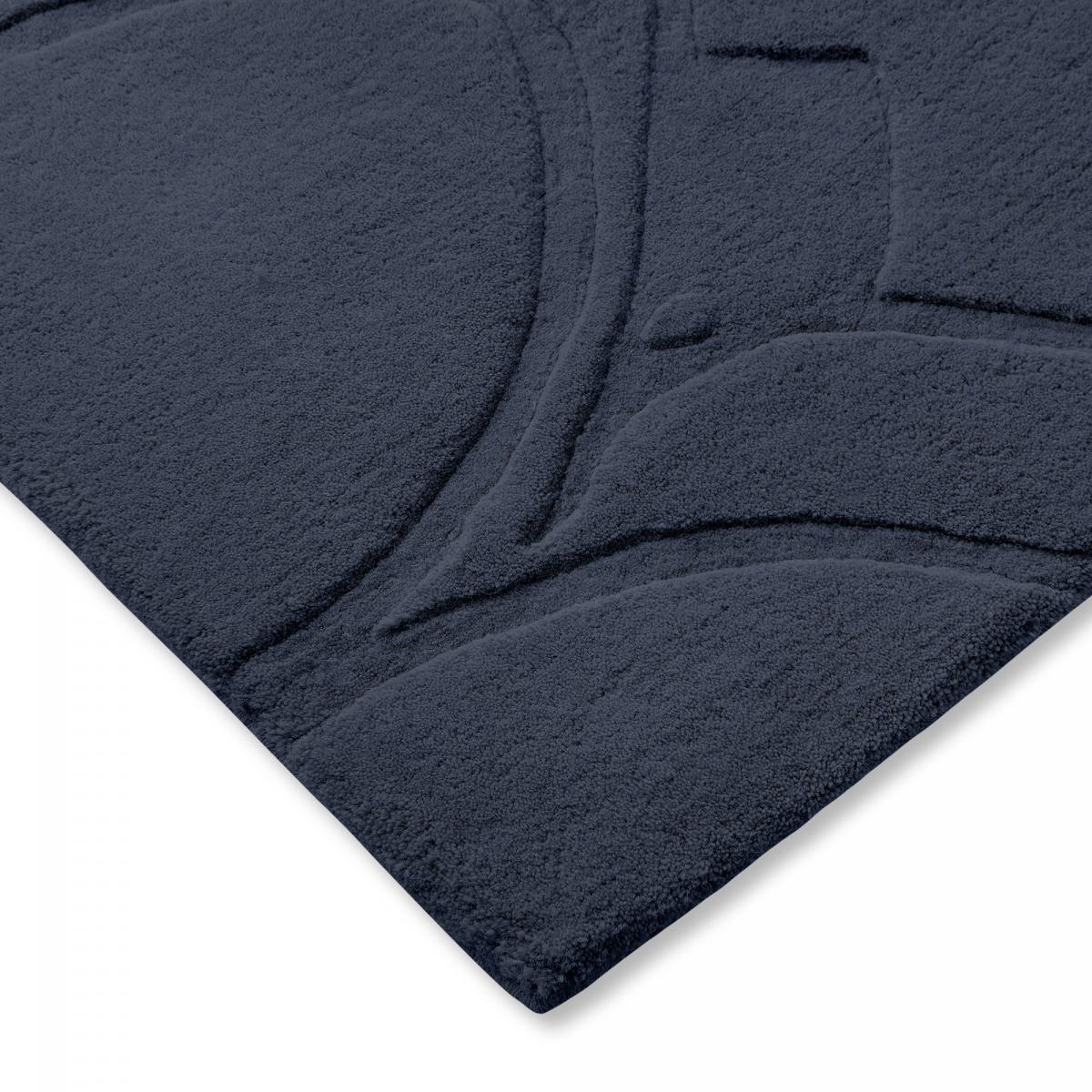 Tapis salon et chambre fait à la main en laine motif faux uni HAZA