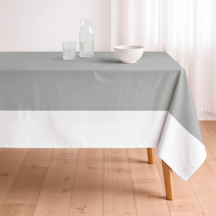 Nappe anti-taches DUO GRIS - en 100 % coton