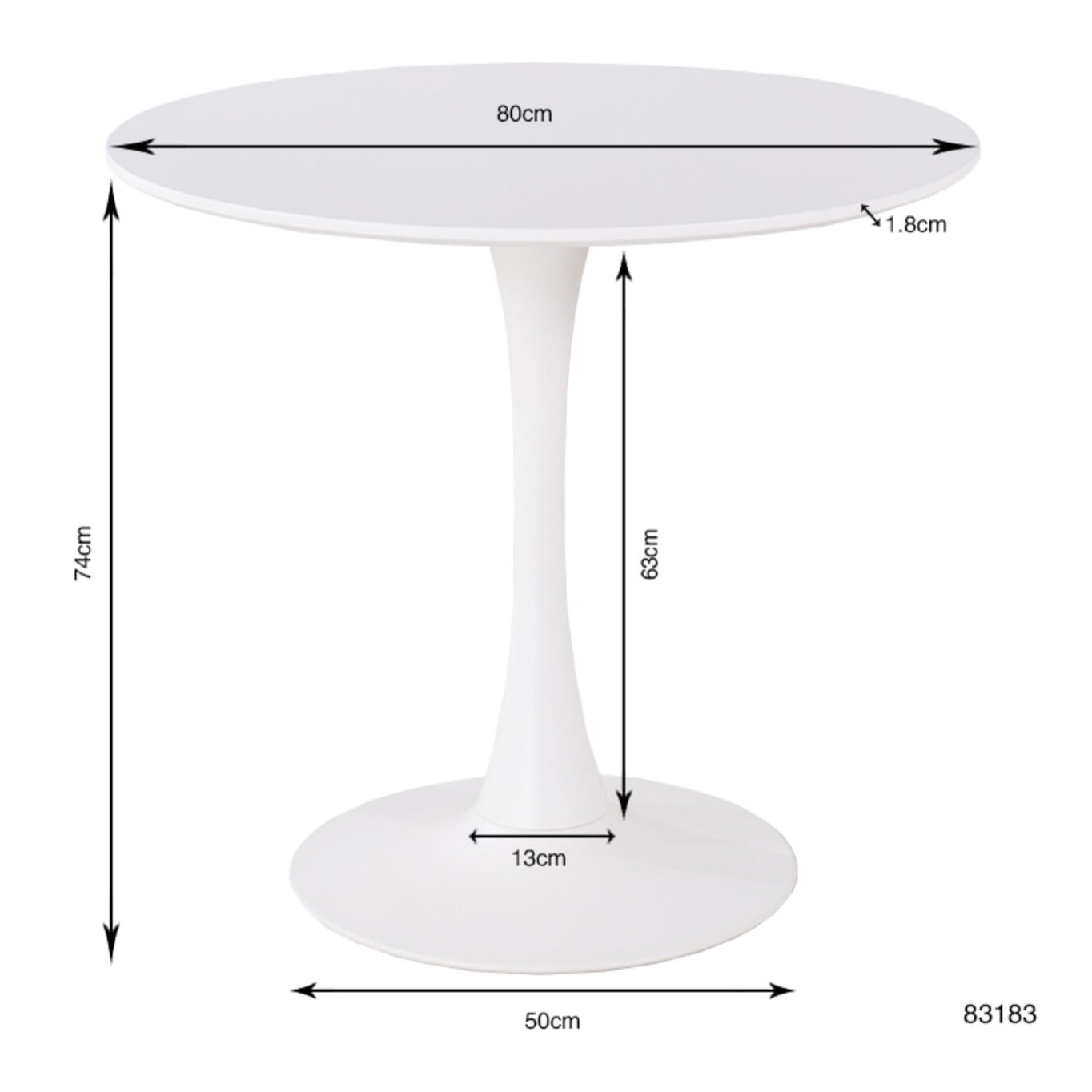 Table Schickeria blanche Kare Design