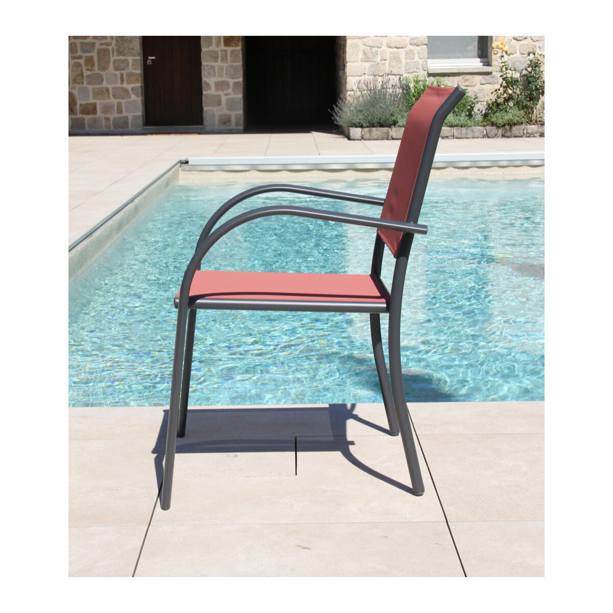 Ensemble table et chaises de jardin  - terracotta - HONFLEUR BEZIERS