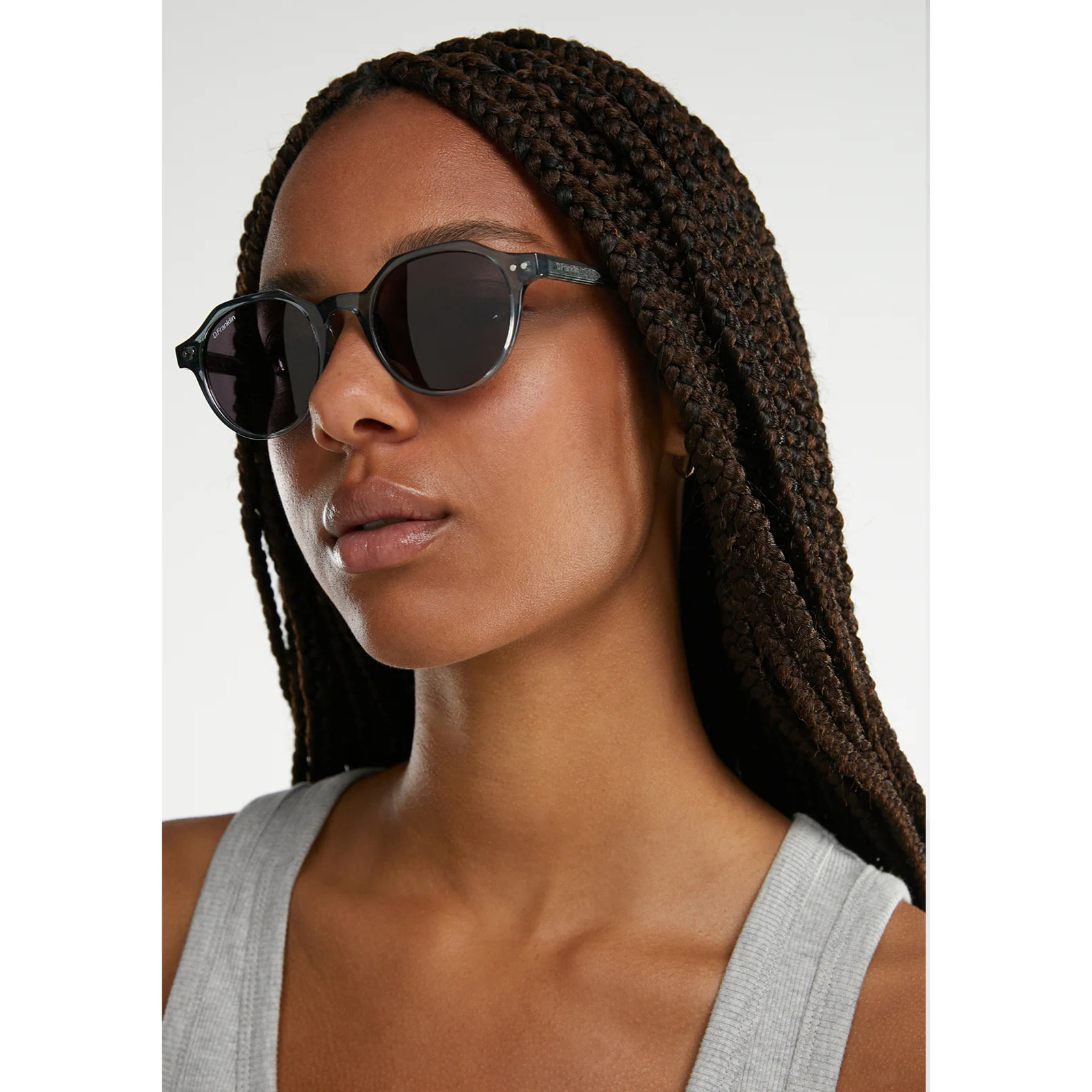 Gafas de Sol Ultra Light S Round Crystal Grey / Black D.Franklin