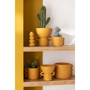 J-Line vase Zenia - céramique - ocre - large - Ø 25 cm