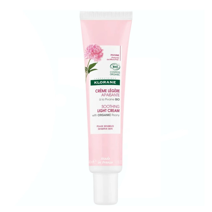Pivoine Bio - Crème Légère Apaisante 40 ml