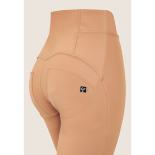 Pantaloni WR.UP® flare vita alta in similpelle wet effect