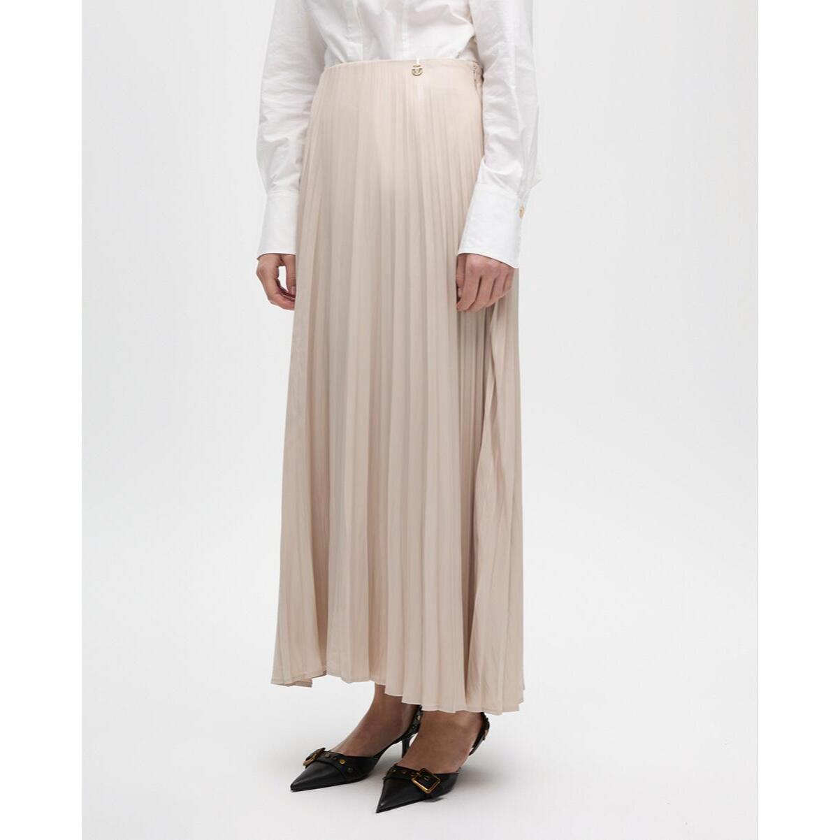 Gonna plissettata effetto cerato